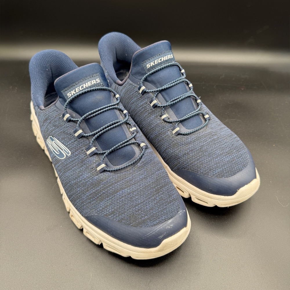Skechers Slip-ins Glide-Step Zefyr Mens 11 Wide Navy Blue Sneakers 233011W